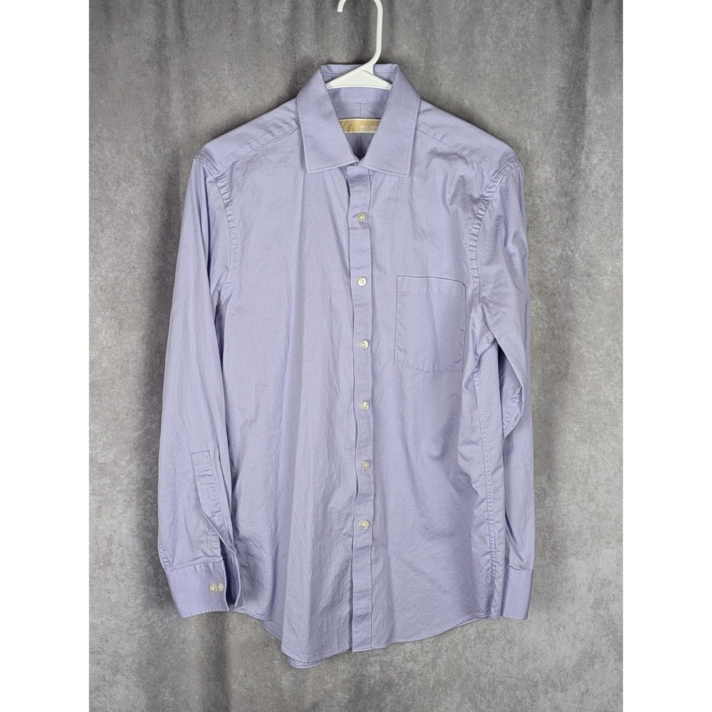 Michael Kors Men Slim Fit Shirt Light Purple Lavender 15.5 32/33 Button C61
